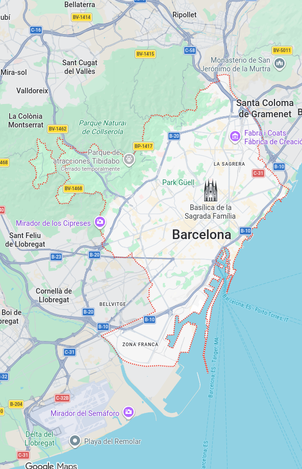 Mapa de Barcelona